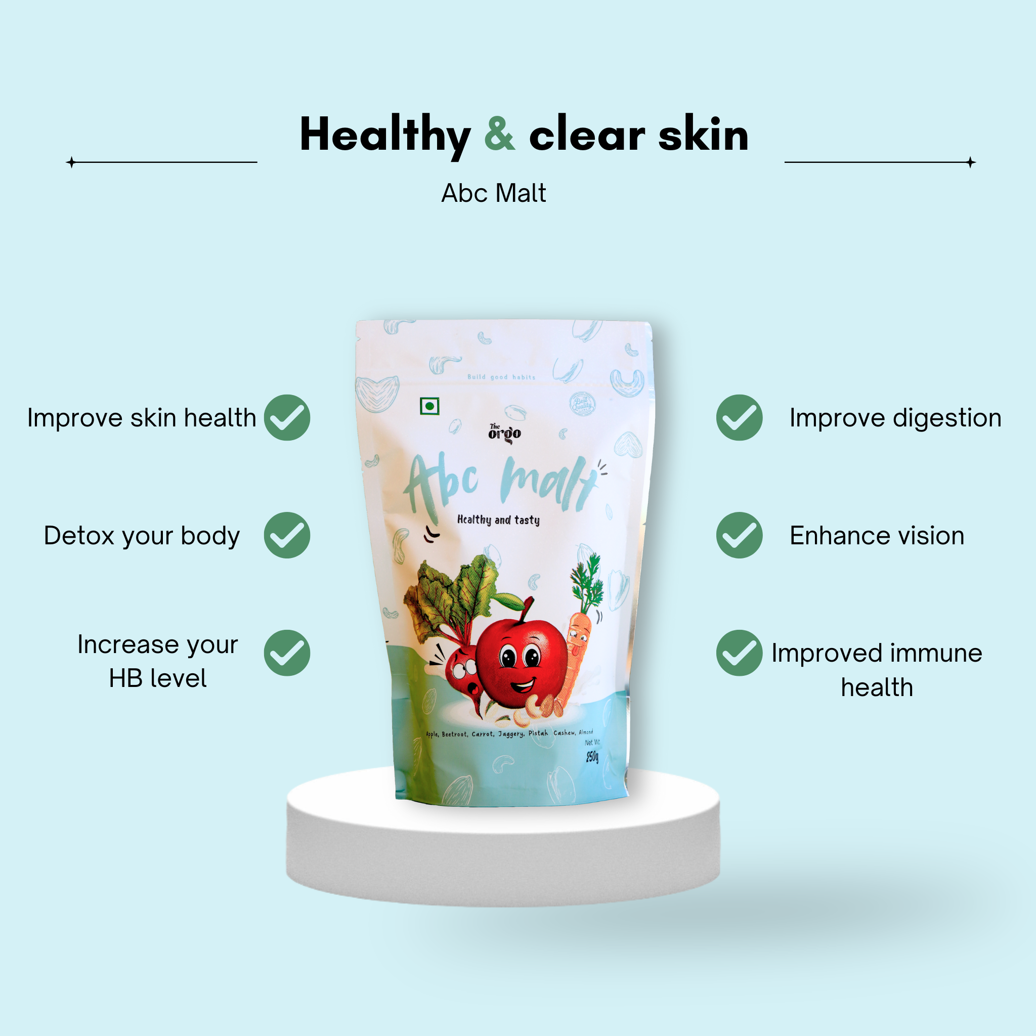 Abc Malt Powder for Glowing Skin